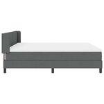vidaXL Lit tapissier avec matelas - Gris foncé  180 x 200 cm  Tissu.