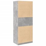 vidaXL Garde-robe gris béton 80x50x200 cm bois d'ingénierie