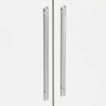 Armoire 4 portes battantes + 6 tiroirs- Bois aggloméré - chêne et blanc - 206 x 60 x 200 cm