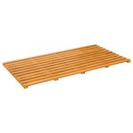 vidaXL Tapis de bain Uni Marron 100 x 53 cm bois