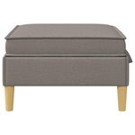 vidaXL Pouf avec Rangement Taupe Tissu