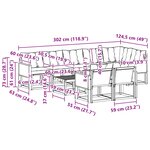 vidaXL Ensemble de canapés d'extérieur 9 pc Naturel et gris clair