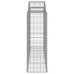 vidaXL Paniers à gabions arqués 3 Pièces 200x50x120/140 cm Fer galvanisé