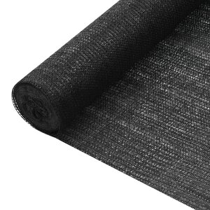 vidaXL Filet brise-vue Noir 1 8x50 m PEHD 75 g/m²
