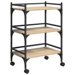 vidaXL Chariot de cuisine Chêne Sonoma 50 x 35 x 75 5 cm