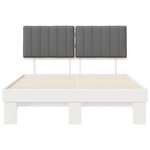 vidaXL Cadre de lit avec tête de lit rembourrée Gris clair