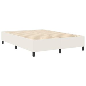 vidaXL Cadre de lit plateforme Crème 140 x 190 cm tissu