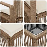 vidaXL Ensemble de canapé de jardin 13 Pièces Beige polyrotin