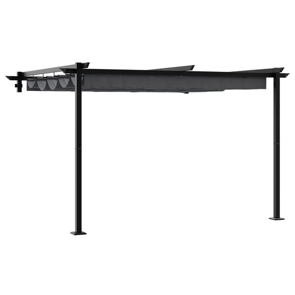 vidaXL Gazebo mural Anthracite 3 x 3 m Acier