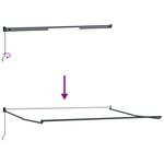 vidaXL Auvent Rétractable Noir 400 × 300 cm Polyester