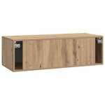vidaXL Meuble TV mural 98 x 41 x 30 cm Chêne artisanal