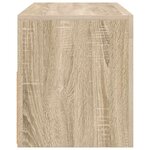 vidaXL Meuble TV avec lumières LED chêne sonoma 90x35x40 cm