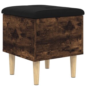 vidaXL Banc de rangement chêne fumé 42x42x46 cm bois d'ingénierie