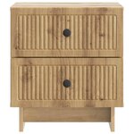 vidaXL Cabinet de chevet 2 Pièces Chêne artisanal 43 x 34 5 x 47 5 cm