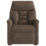 vidaXL Fauteuil inclinable de massage marron tissu microfibre