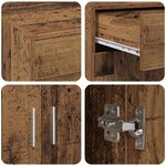 vidaXL Meuble de rangement vieux bois 80x42 5x93 5 cm en bois d'ingénierie
