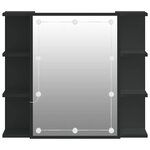 vidaXL Armoire à miroir avec LED noir 70x16 5x60 cm