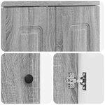 vidaXL Armoire sous évier de salle de bain Sonoma gris