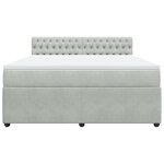 vidaXL Sommier à lattes de lit et matelas Gris clair 180x200cm Velours