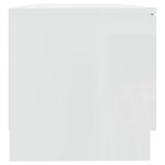 vidaXL Meuble TV Blanc brillant 80x35x36 5 cm Bois d'ingénierie