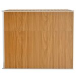 vidaXL Abri de jardin mural Marron 118x194x178 cm Acier galvanisé