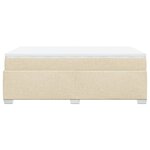 vidaXL Sommier à lattes de lit avec matelas crème 120x190 cm tissu