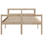 vidaXL Lit pour personne âgée et tête de lit 120x190cm bois pin massif