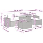 vidaXL Salon de jardin 6 Pièces avec coussins noir résine tressée