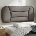 vidaXL Coussin de tête de lit taupe 80 cm tissu