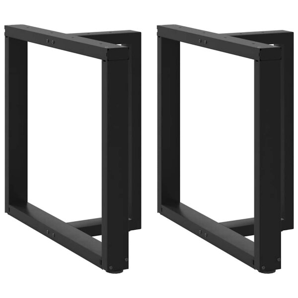 vidaXL Pieds de table à manger en T  2 pièces  noir  80 x 35 x (72-73) cm  acier