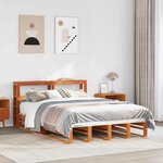 vidaXL Cadre de lit sans matelas cire marron 120x200cm bois pin massif