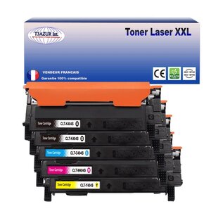 5 Toners  compatibles avec Samsung CLT-404S pour Samsung XPress C480W (Noire + Couleur) - T3AZUR