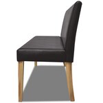 vidaXL Banc 139 5 cm Marron foncé Similicuir