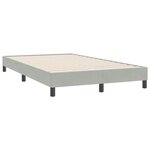 vidaXL Sommier à lattes de lit et matelas et LED gris clair 120x220cm velours