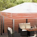 vidaXL Remplacement de housse de gazebo Transparent 400 x 300 x 32 cm