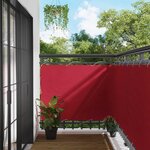 vidaXL Écran de balcon 110 x 400 cm Tissu Oxford Rectangulaire Rouge