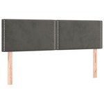 vidaXL Tête de lit à LED Gris foncé 144x5x78/88 cm Velours