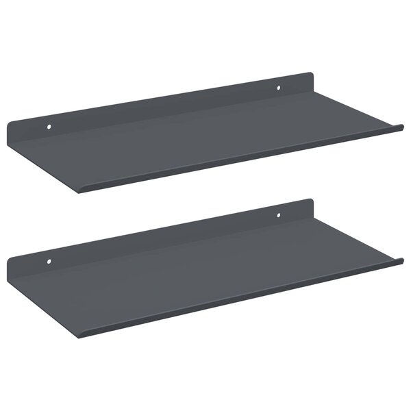 vidaXL Étagère flottante 2 Pièces Anthracite 40 x 18 x 2 5 cm Acier