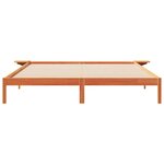 vidaXL Cadre de lit avec tables de chevet Brun cire 200 x 220 cm