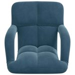vidaXL Fauteuil de sol ajustable Bleu Velours
