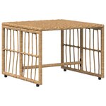 vidaXL Ensemble de meubles d'extérieur 5 Pièces Blanc Naturel et Crème