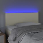 vidaXL Tête de lit à LED Crème 80x5x78/88 cm Similicuir
