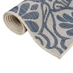 vidaXL Tapis à tissage plat d'extérieur 120x170 cm Motif bleu