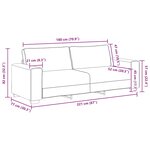 vidaXL Canapé à 3 places gris foncé 180 cm tissu