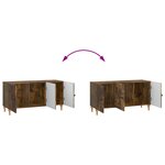 vidaXL Meuble TV Chêne fumé 99 x 34 5 x 50 cm Bois d'ingénierie