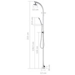 vidaXL Douche de jardin avec base marron 220 cm Aluminium