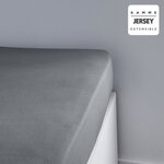 Drap housse - 90 x 190+25 cm jersey - Acier