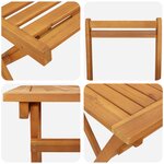 vidaXL Ensemble de repas jardin 7 pièces en bois d'acacia massif