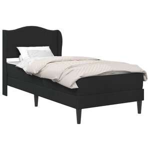 vidaXL Cadre de lit avec tête de lit Noir 100 x 200 cm Velours