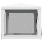 vidaXL Tente de réception 4 parois latérales en maille 2 5x2 5 m Blanc